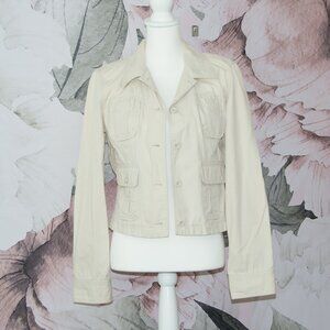 Ralph Lauren Cropped Light Khaki Safari/Utility Jacket - L